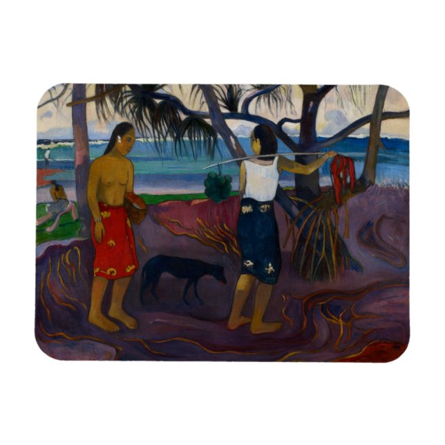 Paul Gauguin | Unter dem Pandanus, 1891 (Öl auf ca Magnet (Horizontal)