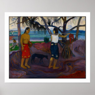 Paul Gauguin Unter dem Pandanus, 1891 (Öl auf ca Poster