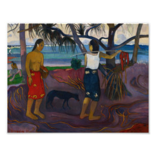 Paul Gauguin - Unter dem Pandanus Fotodruck