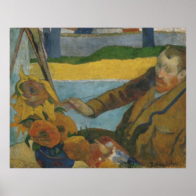 Paul Gauguin Vincent van Gogh Gemälde Sonnenblumen Poster (Vorne)