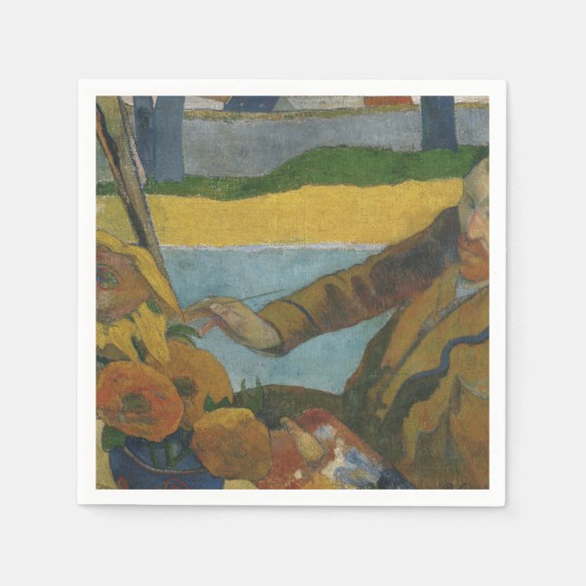 Paul Gauguin Vincent van Gogh Gemälde Sonnenblumen Serviette (Vorderseite)