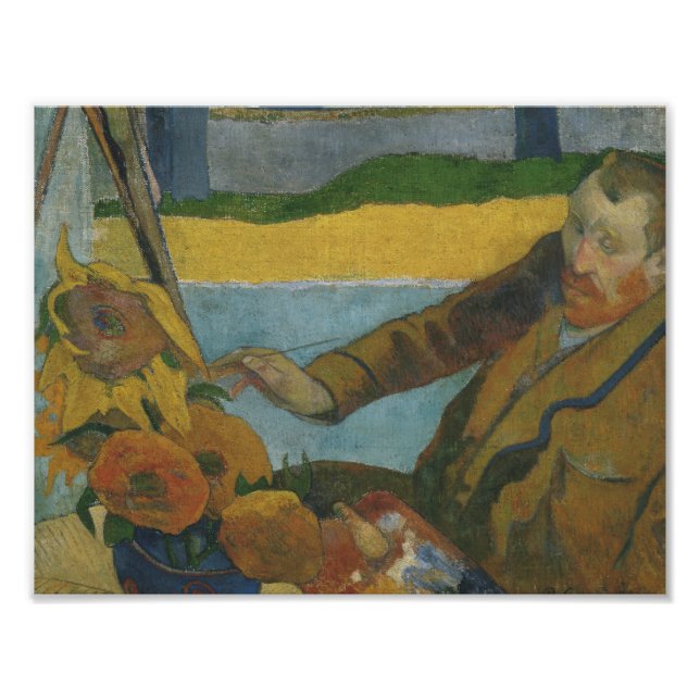 Paul Gauguin - Vincent van Gogh Gemälde Sunflowers Fotodruck (Vorne)