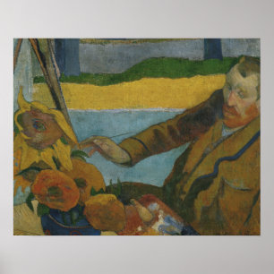 Paul Gauguin - Vincent van Gogh Gemälde Sunflowers Poster