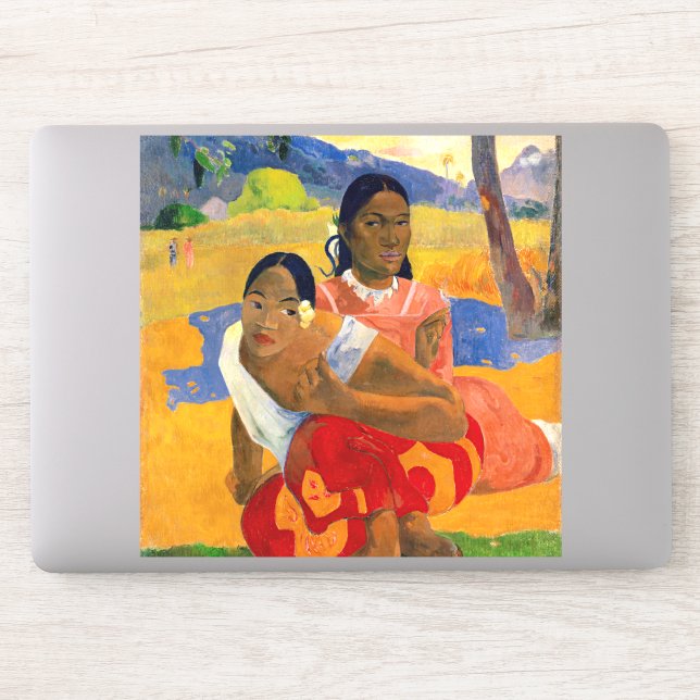 Paul Gauguin - Wann wirst du heiraten? Aufkleber (Computer)