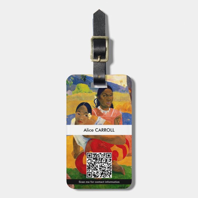 Paul Gauguin - Wann wirst du heiraten? - QR-Code Gepäckanhänger (Vorderseite vertikal)