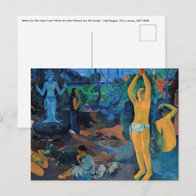 Paul Gauguin - Woher kommen wir? Postkarte (Vorne/Hinten)