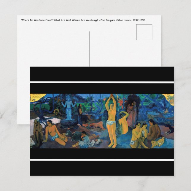Paul Gauguin - Woher kommen wir? Postkarte (Vorne/Hinten)