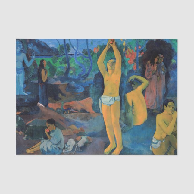 Paul Gauguin - Woher kommen wir? Seidenpapier (Vorderseite)
