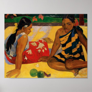 Paul Gauguin zwei Frauen von Tahiti Parau Api Vint Poster