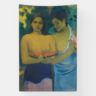 Paul Gauguin - Zwei Tahitianerinnen Banner