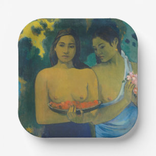 Paul Gauguin - Zwei Tahitianerinnen Pappteller