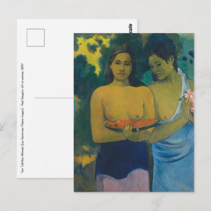 Paul Gauguin - Zwei Tahitianerinnen Postkarte