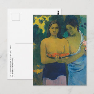 Paul Gauguin - Zwei Tahitianerinnen Postkarte