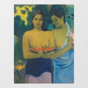 Paul Gauguin - Zwei tahitianische Frauen Fensteraufkleber