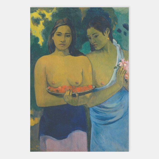 Paul Gauguin - Zwei tahitianische Frauen Geschenkpapier Set (Von Creator hochgeladen)