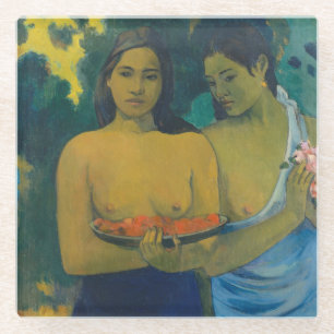 Paul Gauguin - Zwei tahitianische Frauen Glasuntersetzer