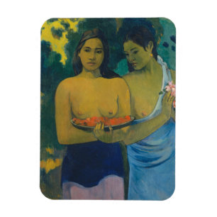 Paul Gauguin - Zwei tahitianische Frauen Magnet