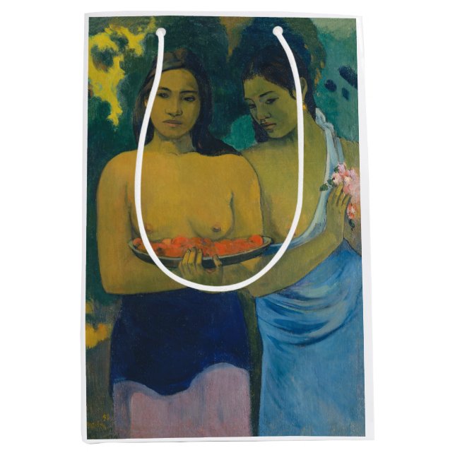 Paul Gauguin - Zwei tahitianische Frauen Mittlere Geschenktüte (Vorderseite)