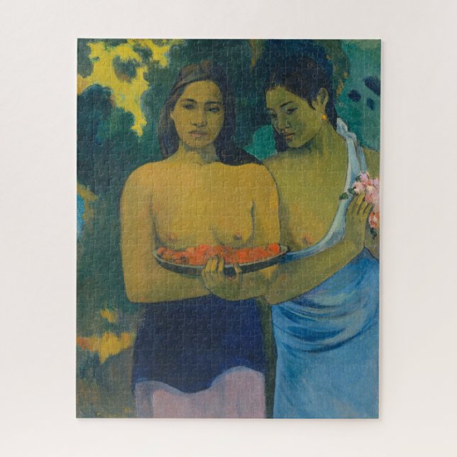 Paul Gauguin - Zwei tahitianische Frauen Puzzle (Vertikal)