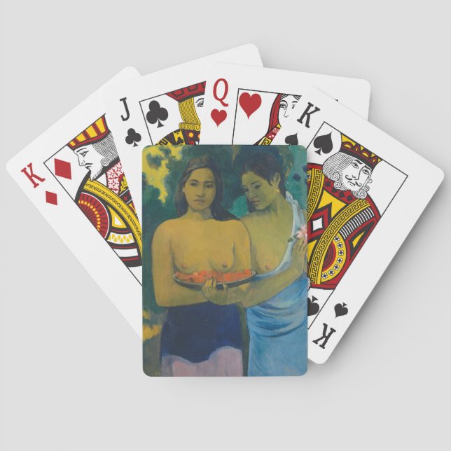 Paul Gauguin - Zwei tahitianische Frauen Spielkarten (Rückseite)