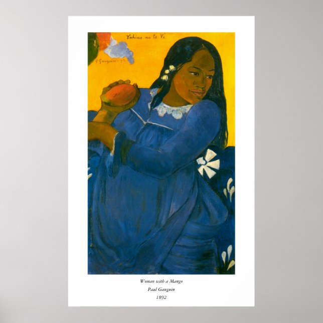 Paul Gauguins Frau mit einem Mango (1892) Poster (Vorne)