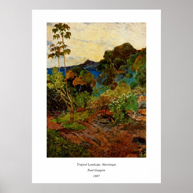 Paul Gauguins Landschaft Martinique (1887) Poster (Vorne)