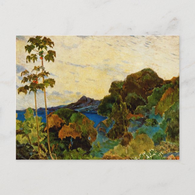 Paul Gauguins Landschaft Martinique (1887) Postkarte (Vorderseite)