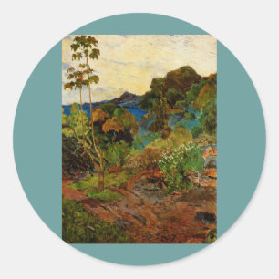 Paul Gauguins Landschaft Martinique (1887) Runder Aufkleber