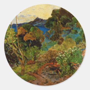 Paul Gauguins Martinique-Landschaft (1887) Runder Aufkleber