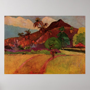 Paul Gauguins Tahitianische Landschaft (1893) Poster