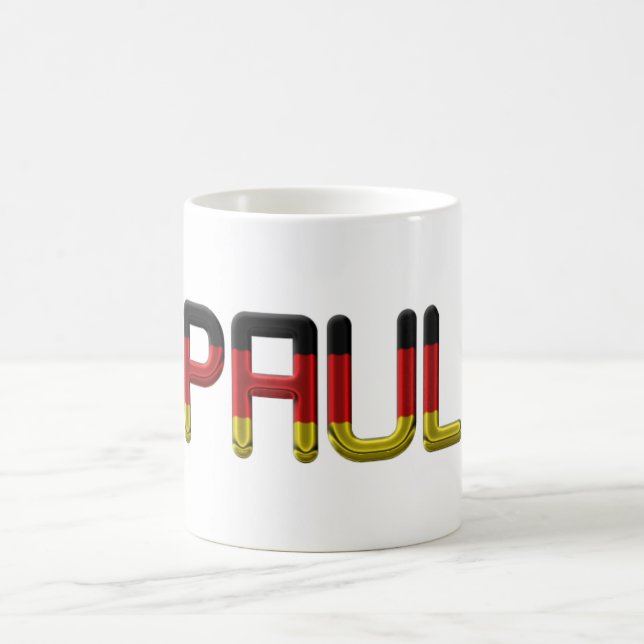 Paul German Flag Name Germany Typografy Kaffeetasse (Mittel)