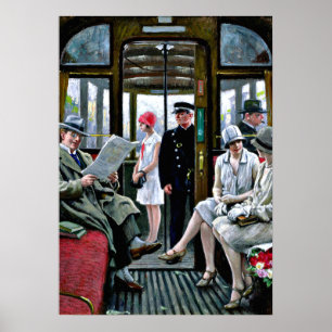 Paul-Gustave Fischer art - Kopenhagener Straßenbah Poster