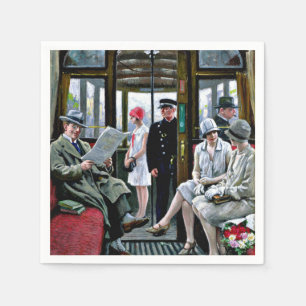 Paul-Gustave Fischer art - Kopenhagener Straßenbah Serviette