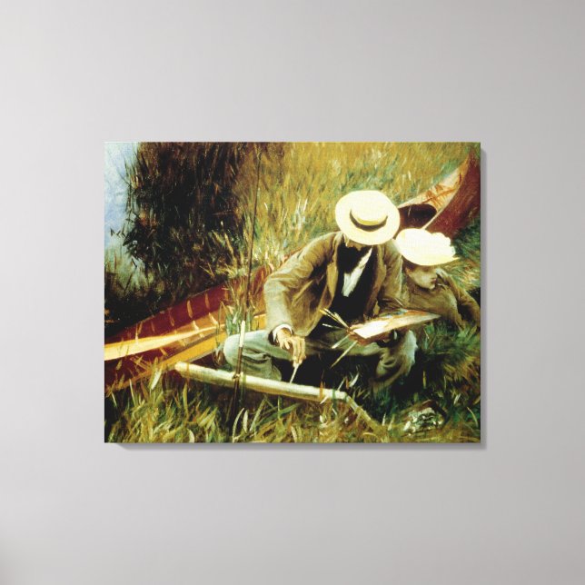 Paul Helleu Sketching mit seiner Ehefrau Leinwanddruck (Vorderseite)