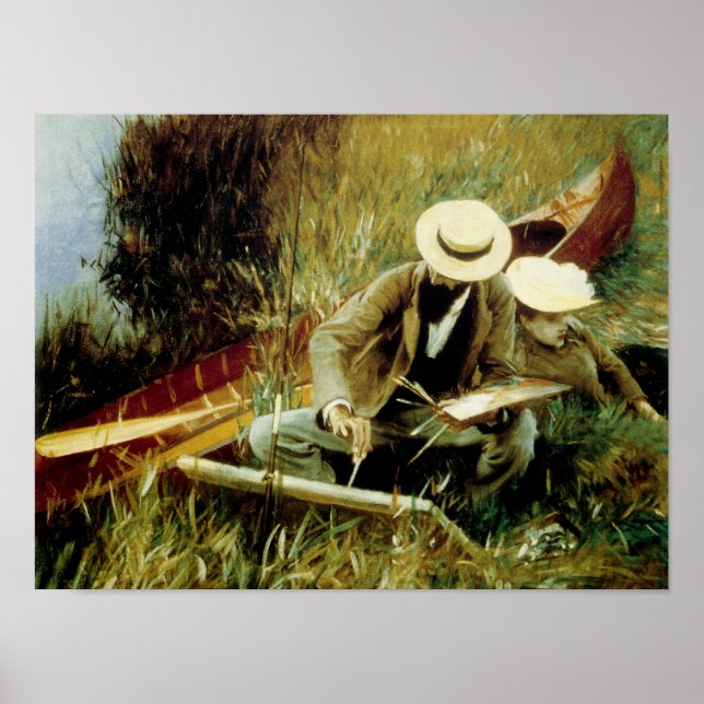 Paul Helleu Sketching mit seiner Ehefrau Poster (Vorne)