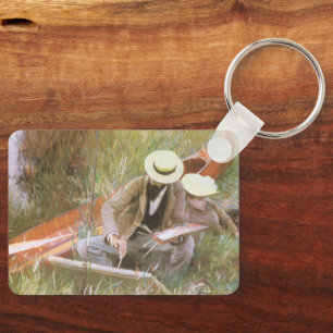 Paul Helleu Sketching mit Seiner Ehefrau von JS Sa Schlüsselanhänger