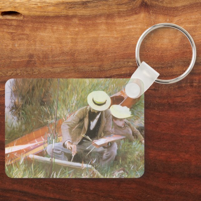 Paul Helleu Sketching mit Seiner Ehefrau von JS Sa Schlüsselanhänger (Vorderseite)