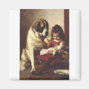 Paul Hermann Wagner: Best Friends viktorianische K Magnet
