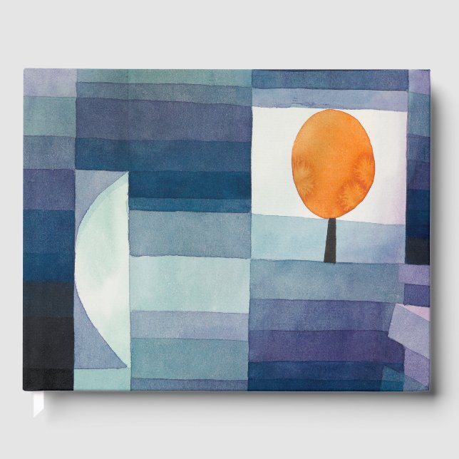 Paul Klee Abstrakt Tree Blue Painting Gästebuch (Vorderseite)