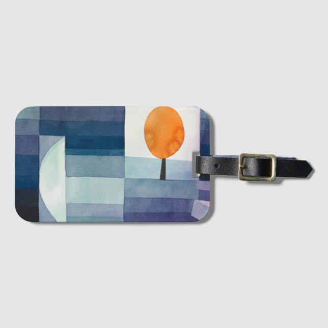 Paul Klee Abstrakt Tree Blue Painting Gepäckanhänger (Vorderseite (Horizontal))
