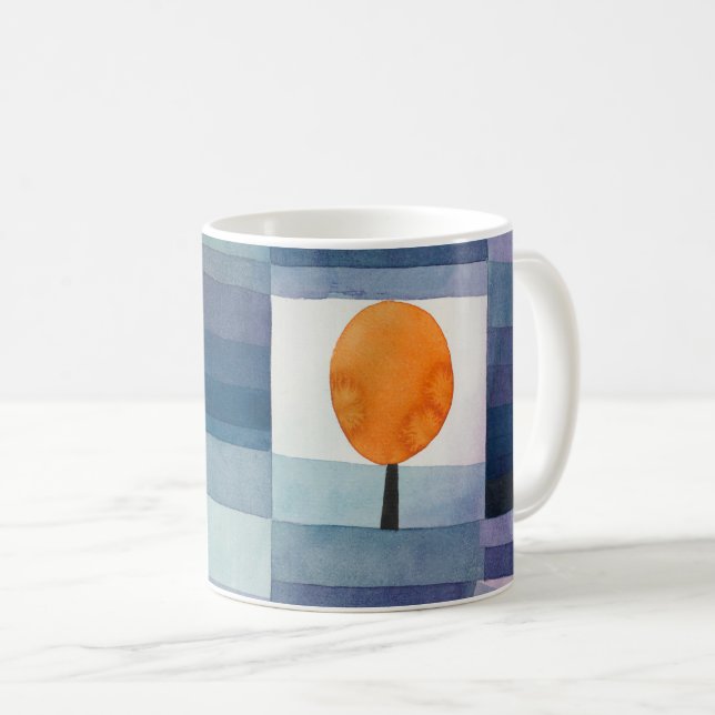 Paul Klee Abstrakt Tree Blue Painting Kaffeetasse (VorderseiteRechts)
