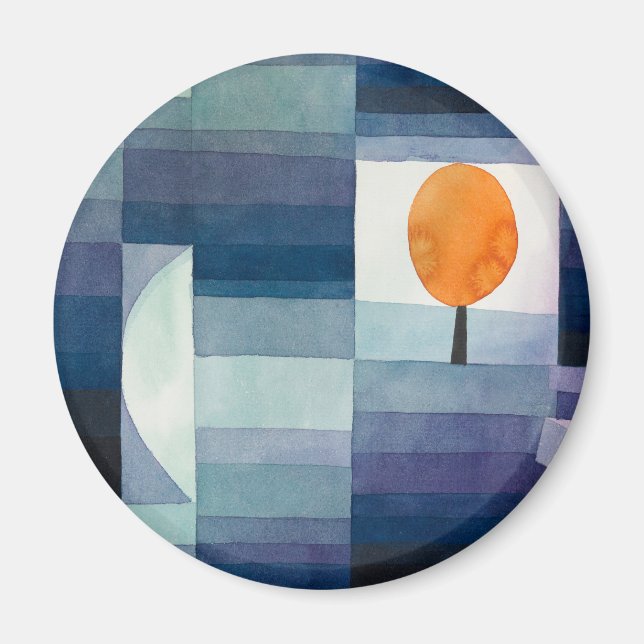 Paul Klee Abstrakt Tree Blue Painting Magnet (Vorne)