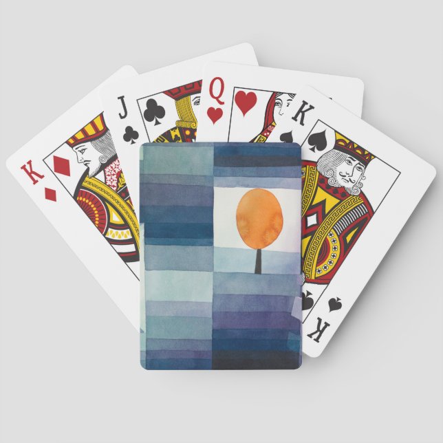 Paul Klee Abstrakt Tree Blue Painting Spielkarten (Rückseite)