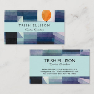 Paul Klee Abstrakt Tree Blue Painting Visitenkarte