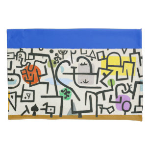 Paul Klee abstrakter Expressionist Rich Harbour Kissenbezug
