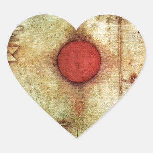 Paul Klee Ad Marginem Painting Herz-Aufkleber