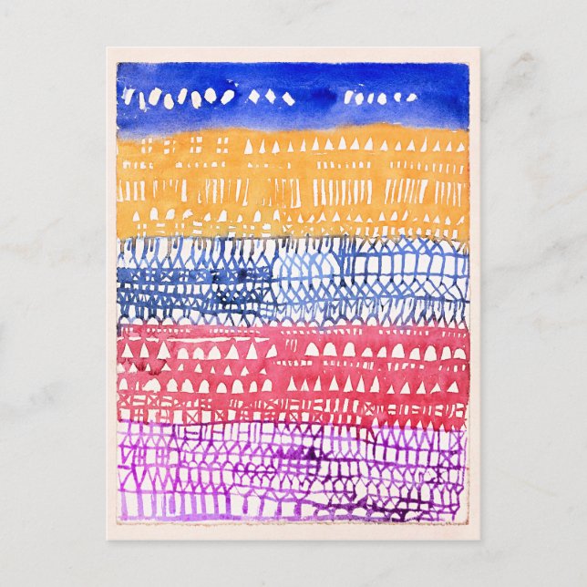 Paul Klee - Alte Stadt,  Postkarte (Vorderseite)