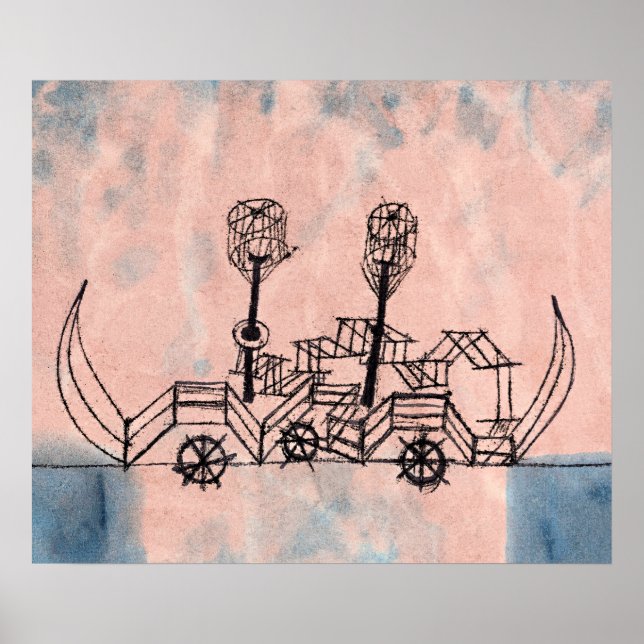 Paul Klee - Alter Dampfer (Altes Dampfschiff), Poster (Vorne)
