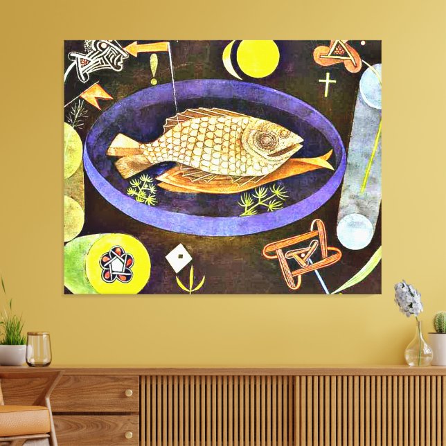 Paul Klee - Aroundfish, Leinwanddruck (Insitu (Wohnzimmer))