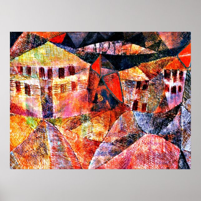 Paul Klee art: Das Hotel, berühmtes Bild, Poster (Vorne)